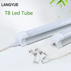 T8 светодиодный Light Tube 220 V 9 W 10 W Светодиодная лампа интегрированы труба 600 мм 60 см SMD2835 5730 Гостиная Настенные светильники Прохладный теплый