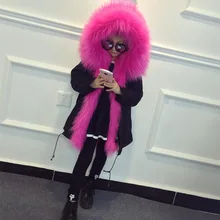 Girls Winter Coat Faux Fox Fur Liner Detachable Jackets Toddlers Children’s Outerwear Baby Girls Thicken Warm Coat Parka For Boy