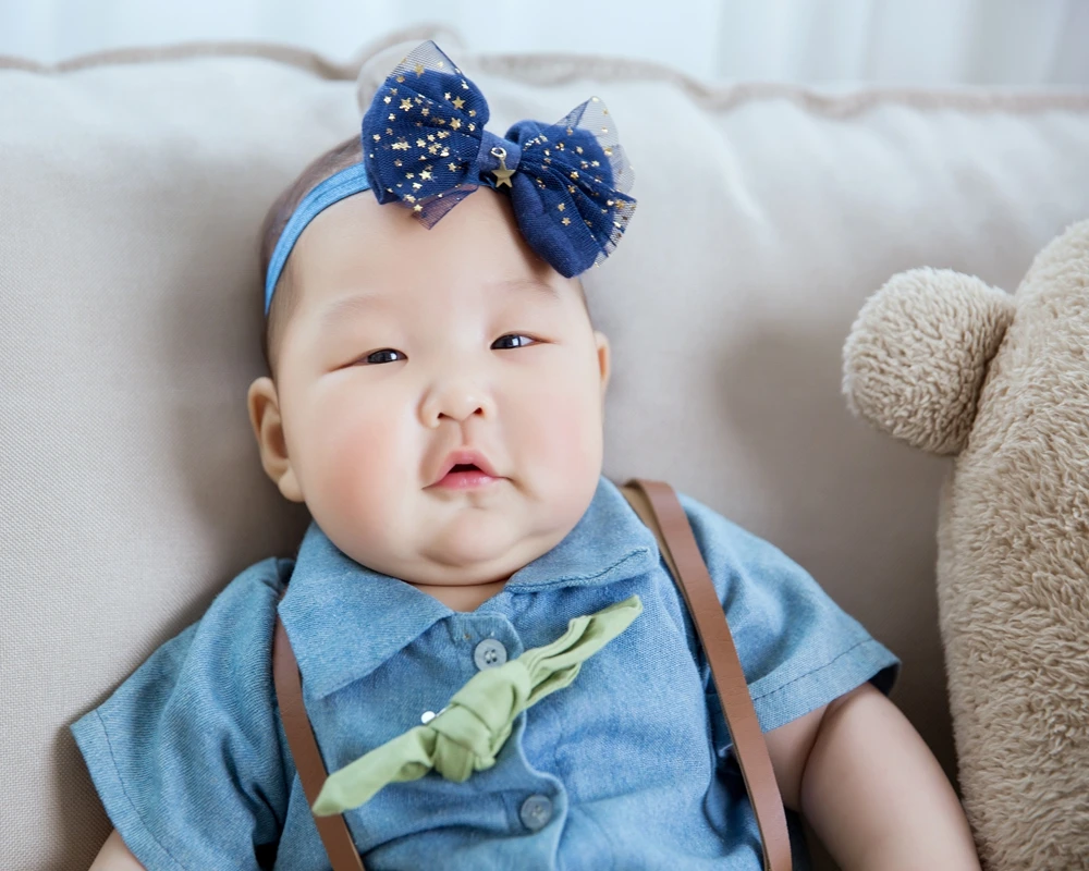 

2016 baby infant girls hair accessories headbands jewelry Korean children bronzing network yarn bow hair band elastic headband
