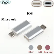 Юйси 2 шт./лот для iPhone 8 Pin женский микро USB Мужской зарядный кабель конвертер зарядный разъем адаптер для телефона Android