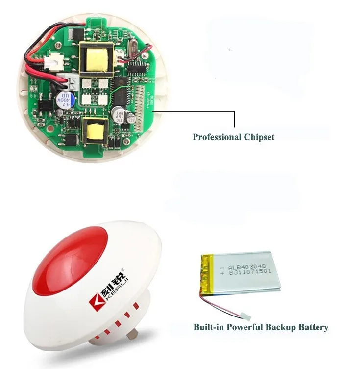 KERUI Интеллектуальная Беспроводная вспышка Сирена домашняя сигнализация простая настройка для домашней безопасности Защита от взлома стробоскоп сирена 433 МГц