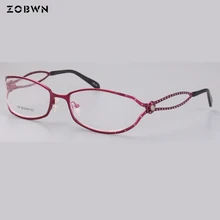 Модные женские очки, каменные классические ретро круглые очки с алмазной рамой, черная винная оправа для близорукости gafas