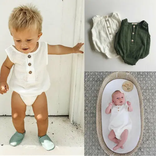 

Baby Girl Bodysuit Infants Baby Girls Sleeveless Cotton Romper Bodysuit Outfit Clothes Bubble Cotton Sets