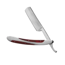 1 шт., Классическая Мужская прямая бритва ручной работы с деревянной ручкой, лезвие из нержавеющей стали, Парикмахерская складная бритва для бритья