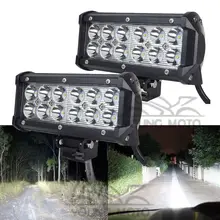 Pair Universal 7 Inch 36W 6000K LED Day Light Running Work Light Bar for Motorcycle Car