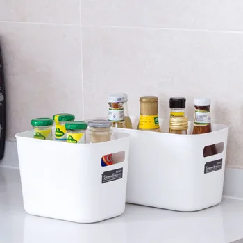 

Plastic Storage Basket Kitchen Snack Storage Box Bathroom Desktop Storage Basket Cosmetic Basket