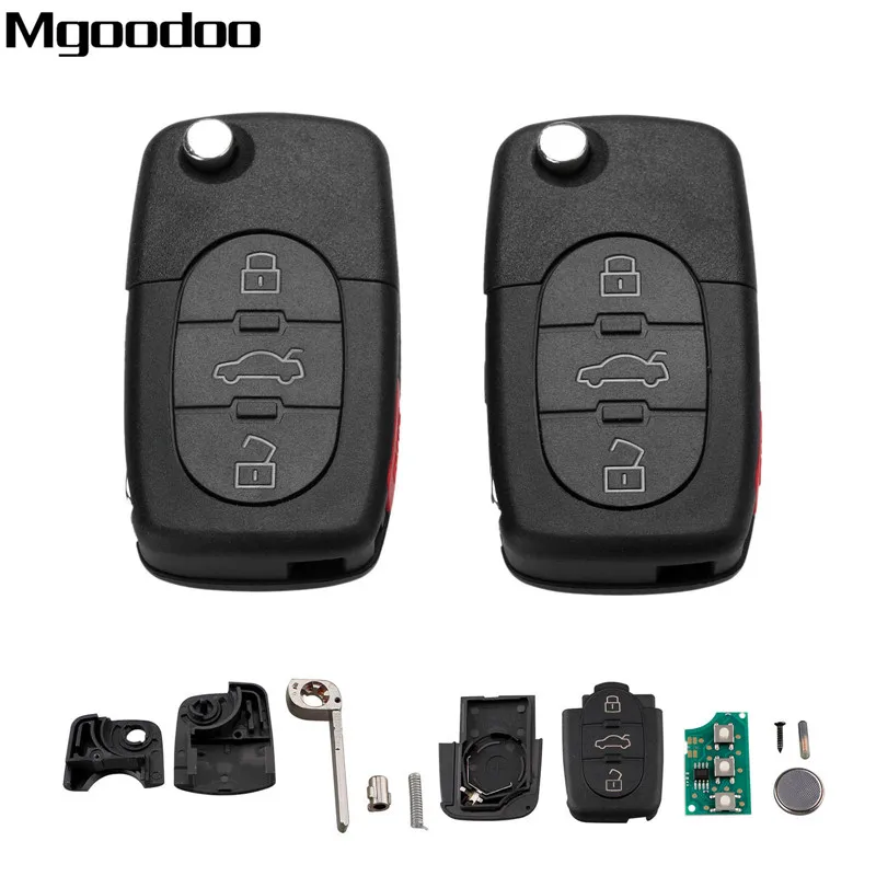 

2Pcs 3+1Buttons Remote Folding key 315MHz 4D0837231E 4D0837231P 4D0 231E For Audi A4 S4 A6 A8 TT Quattrol Cabriolet RS6 Allroad