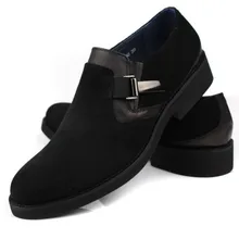 european style genuine full grain nubuck leather mens fashion qshoes business dress casual shoes men personalized shoe ym330-60