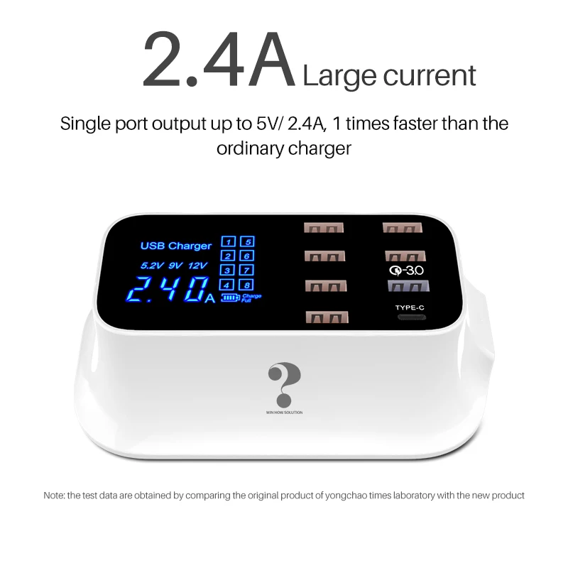 Quick Charge 3.0 usb Charger Led Display Fast Charging Phone Tablet PC Type C fast Charger wall Adapter For iPhone Samsung HTC Quick Charge 3.0 usb Charger Led Display Fast Charging Phone Tablet PC Type C fast Charger wall Adapter For iPhone Samsung HTC