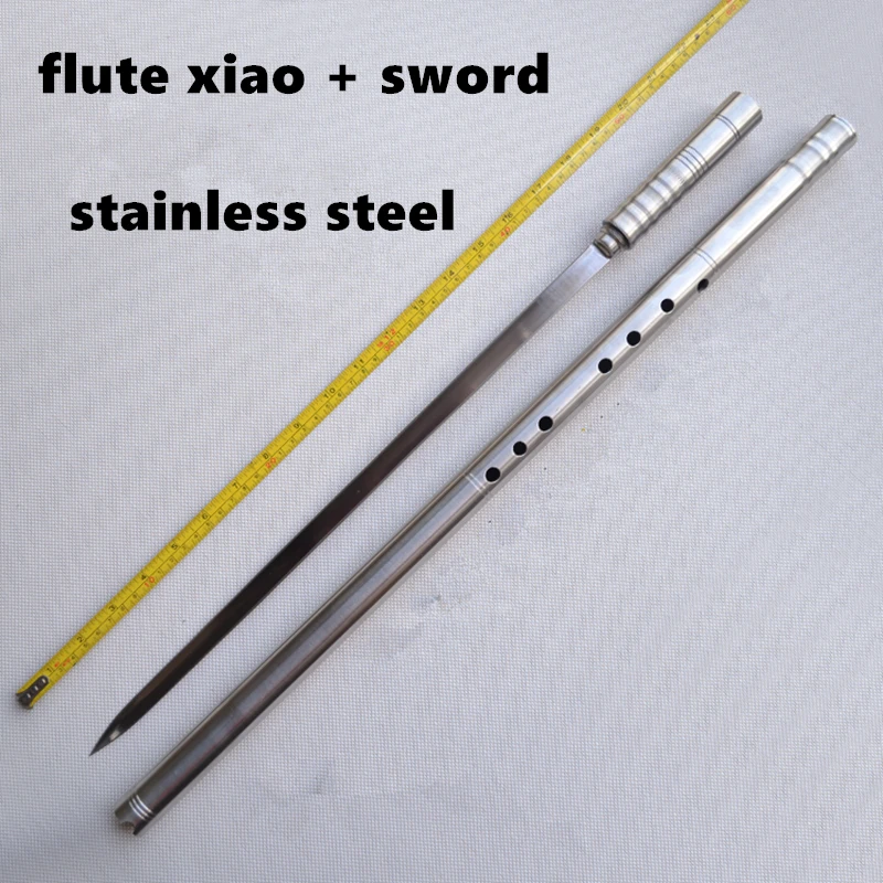 Metal Flute Xiao+ Sword G Key Tai Chi Bodybuilding Sword Flauta xiao