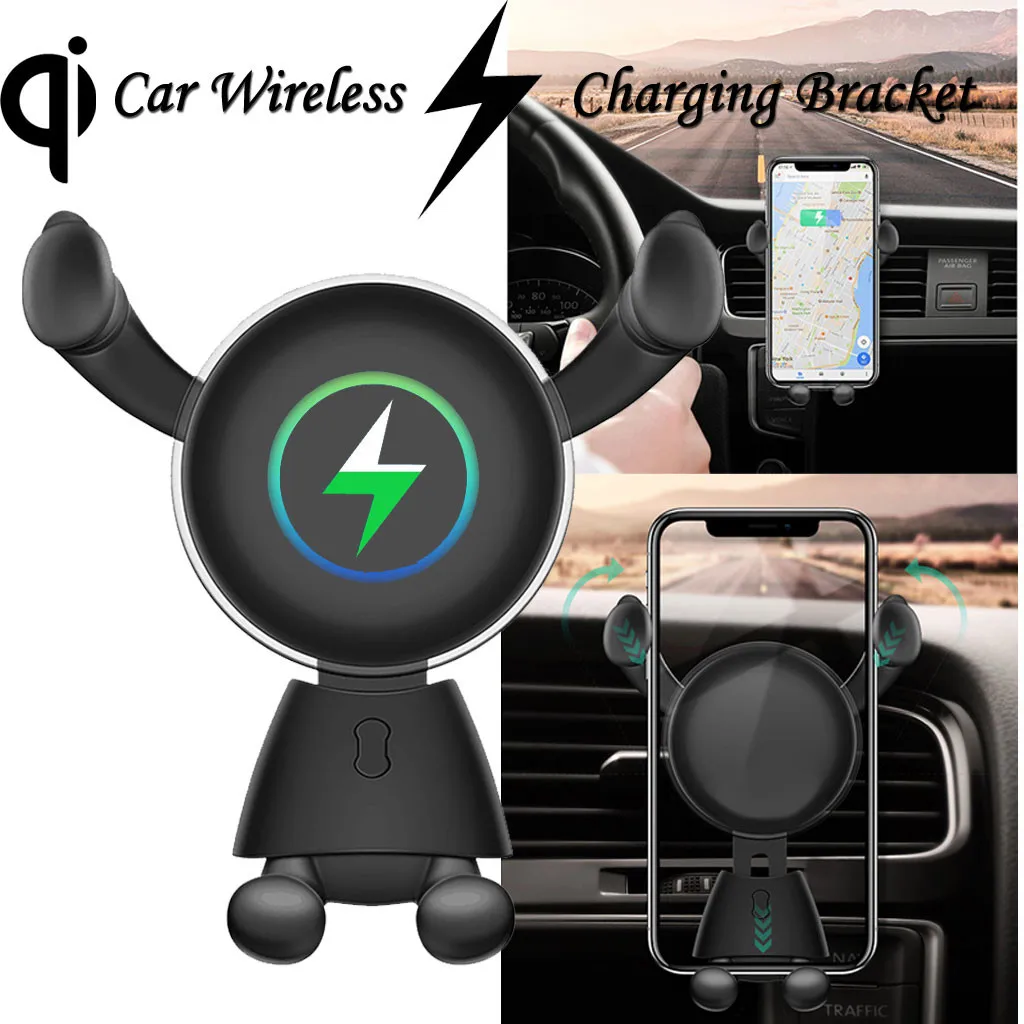 

Carprie X8 Qi Wireless Charger Dock Car Holder Intelligent Fast Charging Mount Pad For iPhone/Samsung 19Apr18
