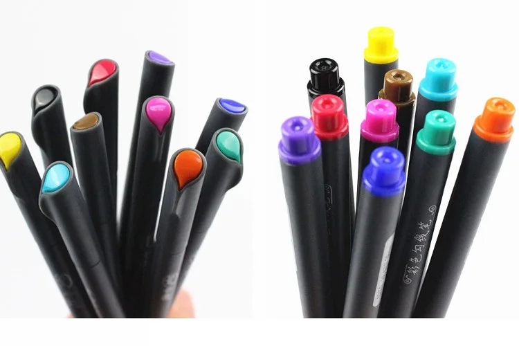 10 шт./партия цветная ручка для рисования для тонкой линии, 0,38 мм, акварельные ручки Micron stylo, канцелярские принадлежности, школьные принадлежности F954