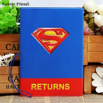 

Top Quality 3D Stereo Spuerman Passport Holder Leather Passport Cover Passport Package Travel Card Holder Bag 14*9.6cm