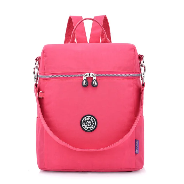 Водонепроницаемый нейлоновый женский школьный рюкзак для девочек-подростков рюкзак для ноутбука Женский Повседневный Рюкзак Дорожная школьная сумка Mochila W729 - Цвет: watermelon red