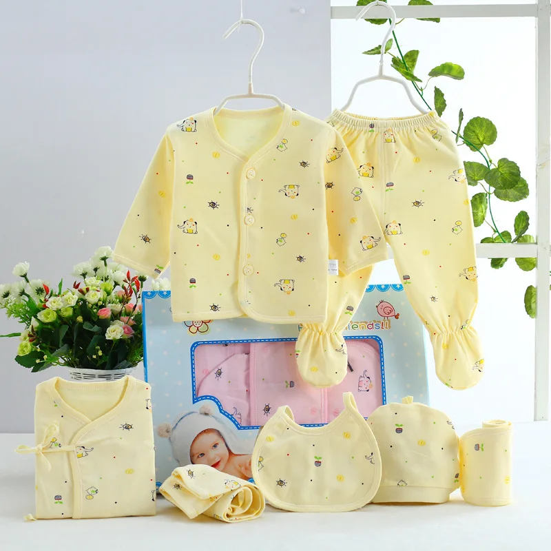 

fashion (7pcs/set)Newborn Baby 0-6M Clothing Set Brand Baby Boy/Girl Clothes 100% Cotton spring Cartoon Underwear,Free Shipping