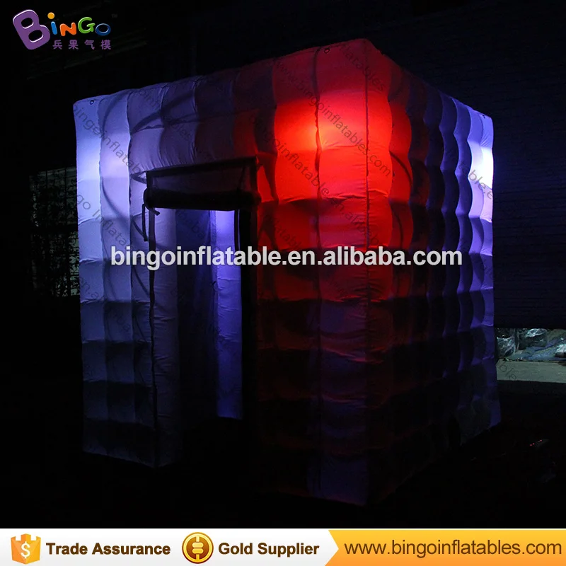  Hot Portable Photo Booth with Lighting 2.5L * 2.5W * 2.7HM Inflatabe Cube Tipi Tent Inflatable Boot