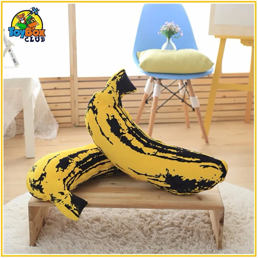 

Large Cute 40cm Banana Design Plush Doll Pillow with 100x150cm Blanket inside Set of two Fruits Plush Toy