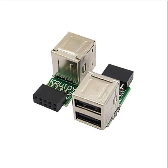 Лидер продаж 1 шт./лот USB 3. 0 9-контактный Женский адаптер с 2 портами мама конвертер