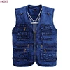 BOU 2022 male More than pure cotton pocket Increase in the spring and autumn Denim vest ► Photo 1/4