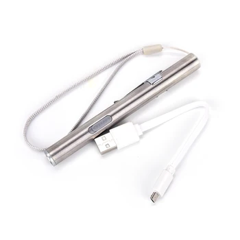 

High-quality Mini LED Torch XML Waterproof Design Pen Hanging with Metal Clip Powerful USB Rechargeable LED Flashlight New Q5 5W