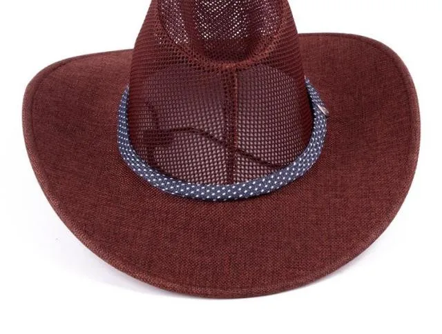 Для мужчин летний Стиль солнцезащитный крем западная ковбойская шляпа Мода Шляпа С Широкими Полями Фетровая шляпа в стиле джаз шляпы от солнца, летняя Солнцезащитная пляжная шляпа AW7589