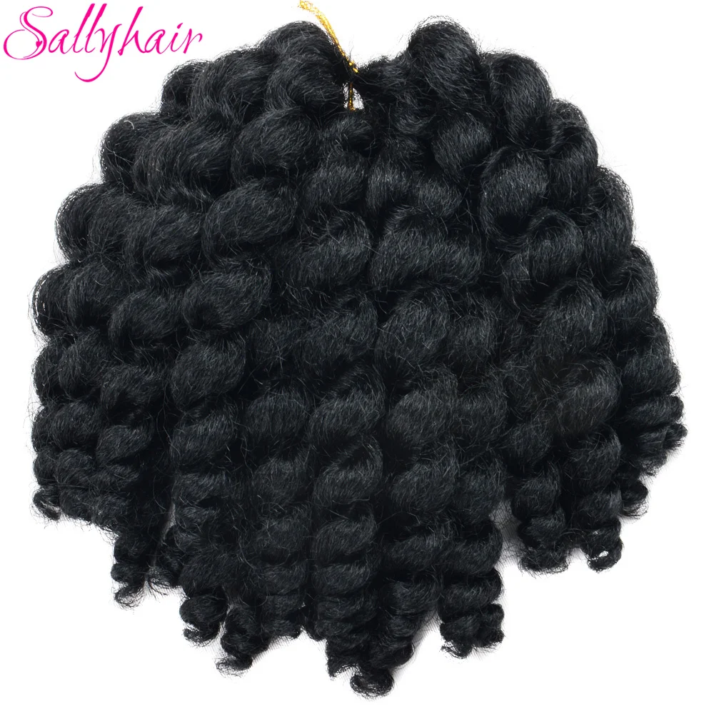 Синтетические косички Sallyhair ямайские для наращивания 8 дюймов черные| |
