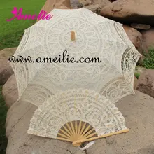 Зонтики Свадебные и Кружево вентилятор Кружево Зонтик Свадебный комплект