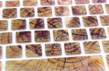 

For MacBook Air 13.3 Wood Crack Pattern Keyboard Cover Silicone Skin For MacBook Pro 13 15 with or w/out Retina