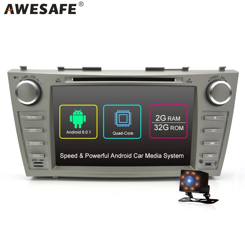 AWESAFE 8 &quot2Din android-автомобильный мультимедиа играть коснитесь ПК для Toyota Camry 2007-2011 gps