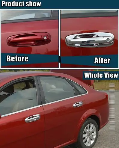 Внешние автомобильные дверные ручки крышки для Buick Chevrolet Lacetti Optra Daewoo Nubira Suzuki Forenza Holden хромированная наклейка DQ-047