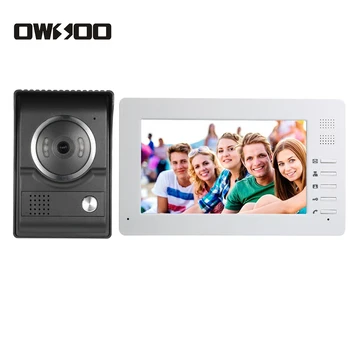 

OWSOO 7 TFT-LCD Color Screen Wird Video Door Phone with 1*Indoor Monitor 1*Outdoor Camera Night Vision Waterproof Unlock Monitor