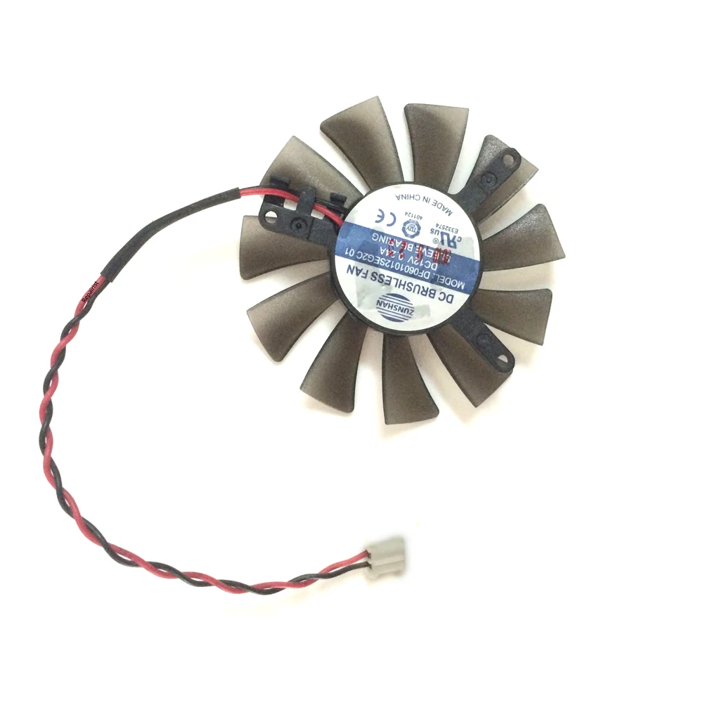 1 шт. ZUNSHAN DF0601012SEG2C 01 12 В 0.24A 2Pin gpu кулер DF0601012SEG2C-01 для ZOTAC 6010 видеокарта вентилятор охлаждения