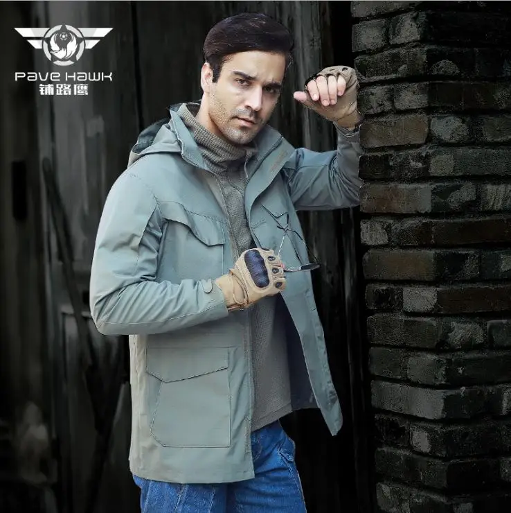 GANYANR Brand Softshell Jacket Men Hunting Clothes Hiking Clothing Ski Winter Waterproof Windstopper Rain Outdoor Sports Solid