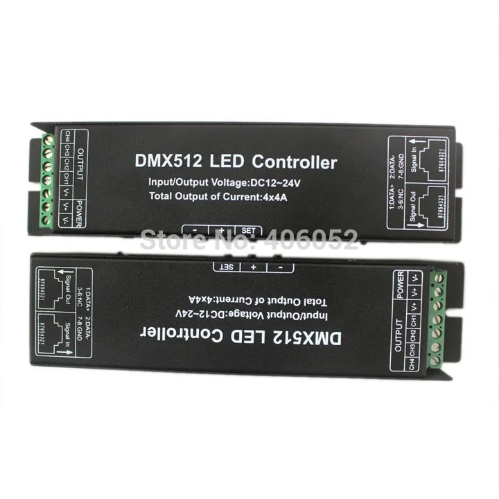 

3 channel 12A 4 channel16A LED RGB/RGBW Digital display Controller DMX 512 LED Controller Decoder DC12V-24V for RGB RGBW light