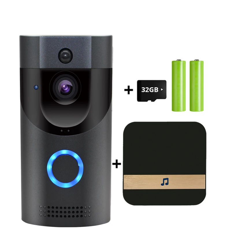 Anytek Беспроводной Wi-Fi видео дверной звонок 1.0MP дверной Звонок камера ночного видения Двусторонняя аудио батарея работа с внутренним колокольчиком - Цвет: Kit 6