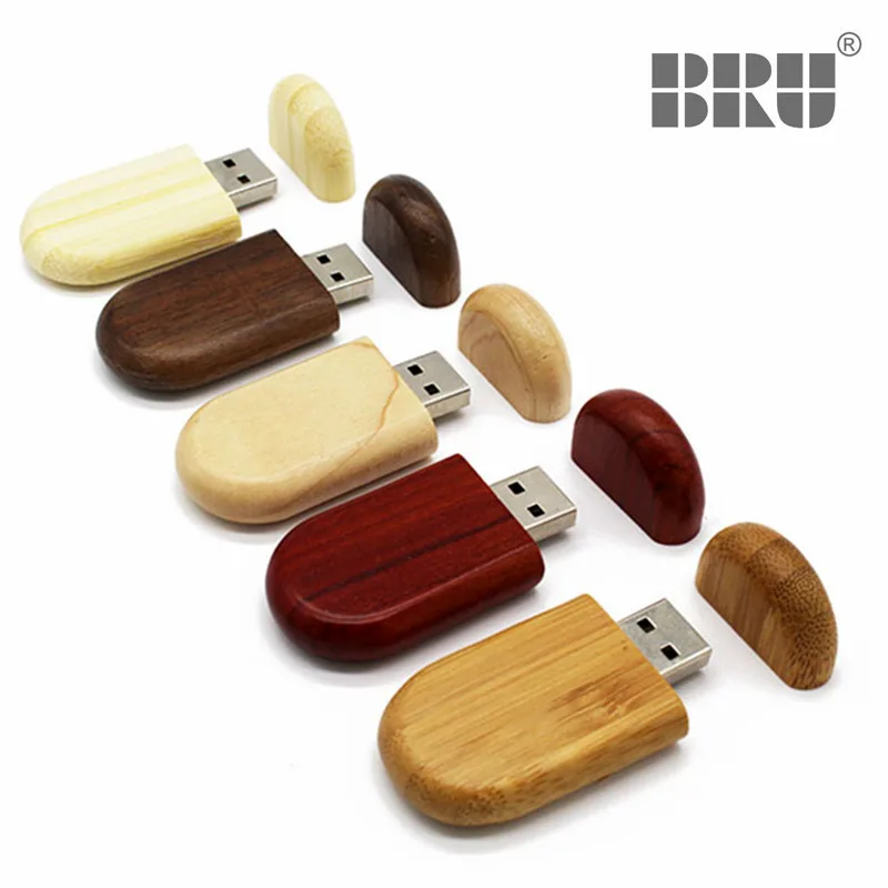 BRU 128MB512MB1GB2GB USB флешка для подарка экологический деревянная Флэшка бамбуковый