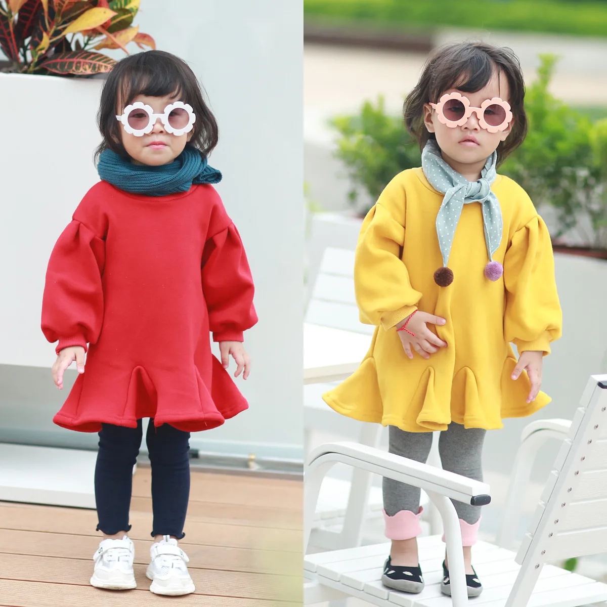 Baby Girl Winter Dress for Chidlren Baby Ruffles Dress Kids Autumn Cotton Clothes Velvet Warm Dresses Toddler Christmas Clothing