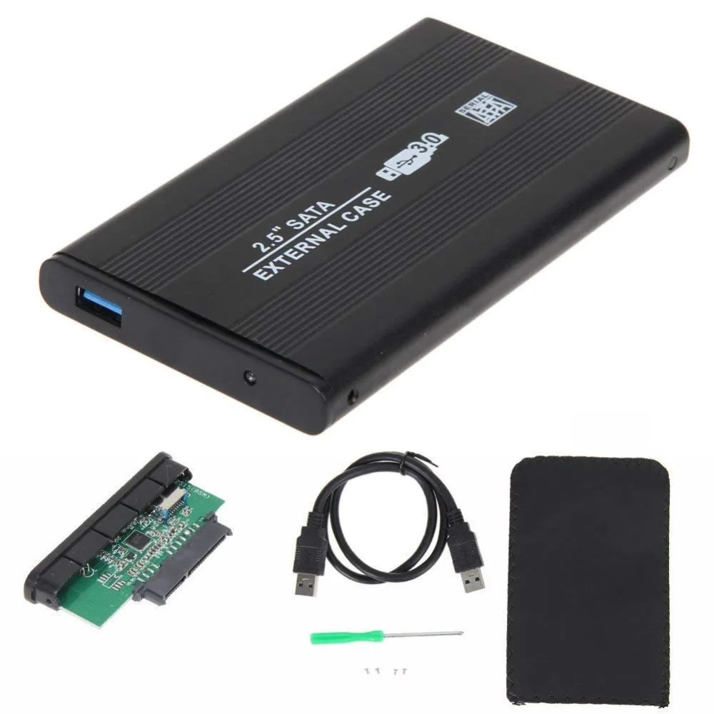 2,5 дюймов ноутбук SATA HDD чехол для Sata USB 3,0 SSD HD жесткий диск Внешний корпус для хранения коробка с USB 3,0 кабель