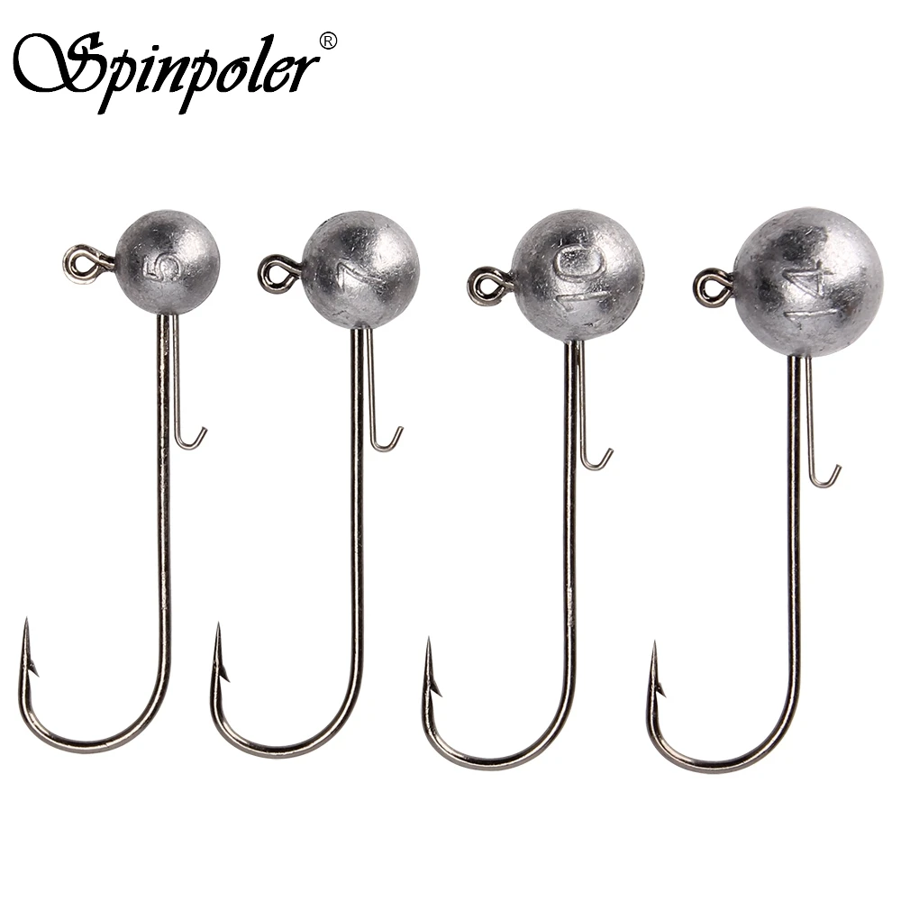 For Soft Plastic Lures 3 Pack Lots Mustad Round Jig Heads 5g