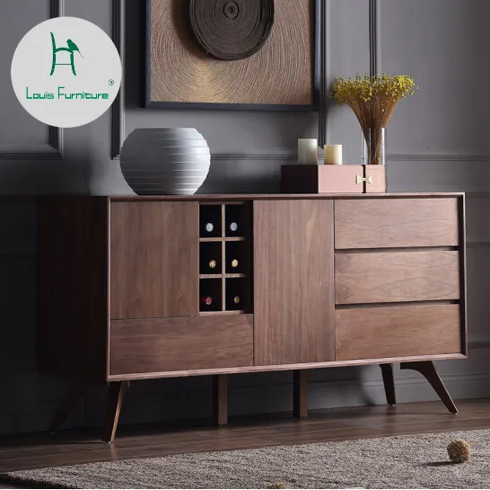 

Louis fashion living room cabinets storage Japanese style Nordic multi wood restaurant furniture