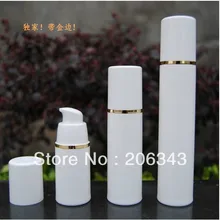 30 мл белый безвоздушного вакуумный насос лосьон бутылка золотая линия лосьон, эмульсия сыворотка глаз жидкий экстракт основа для макияжа лица комплекс