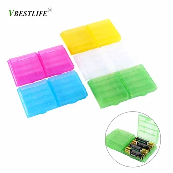 

10pcs For AA/AAA Battery Case Storage Box Hard Plastic Case Holder Battery Holder 5 Colors