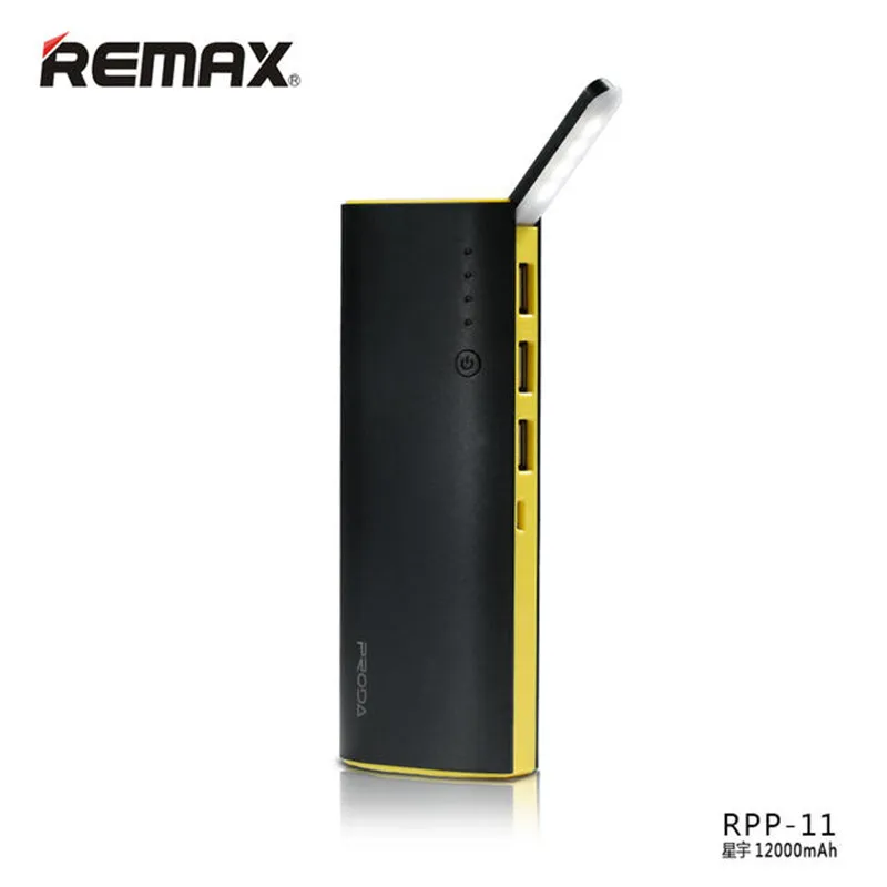 

REMAX RPP-11 Power Bank 12000mAh Portable Charger Battery Backup Pack USB Output Interface Powerbank Universal For Xiaomi 6