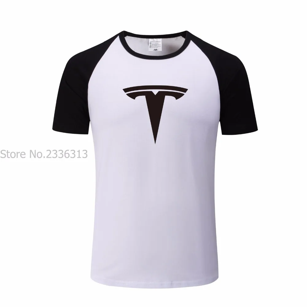 

DIY cotton New Fashion Clothing Tesla T-Shirt Men Short raglan sleeve T shirt