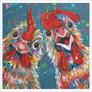 

Fashion Diamond Embroidered Cross Stitch Set 5D DiY Diamond Painting Multicolored Rooster Poster Mosaic Wall Sticker T024