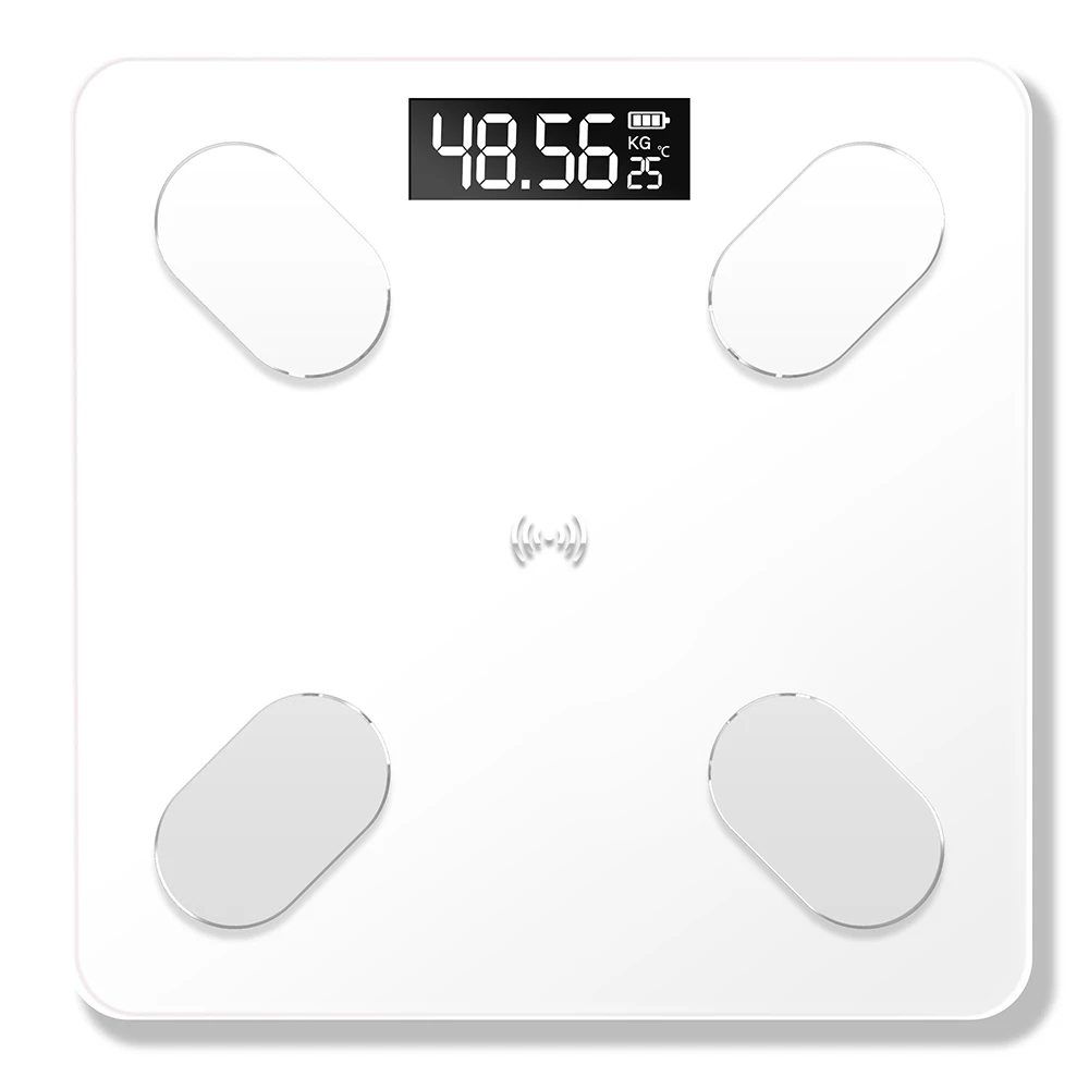 Умный дом весы для ванной светодиодный экран Жир Тела электронные весы композиция тела анализ здоровья весы - Цвет: Белый