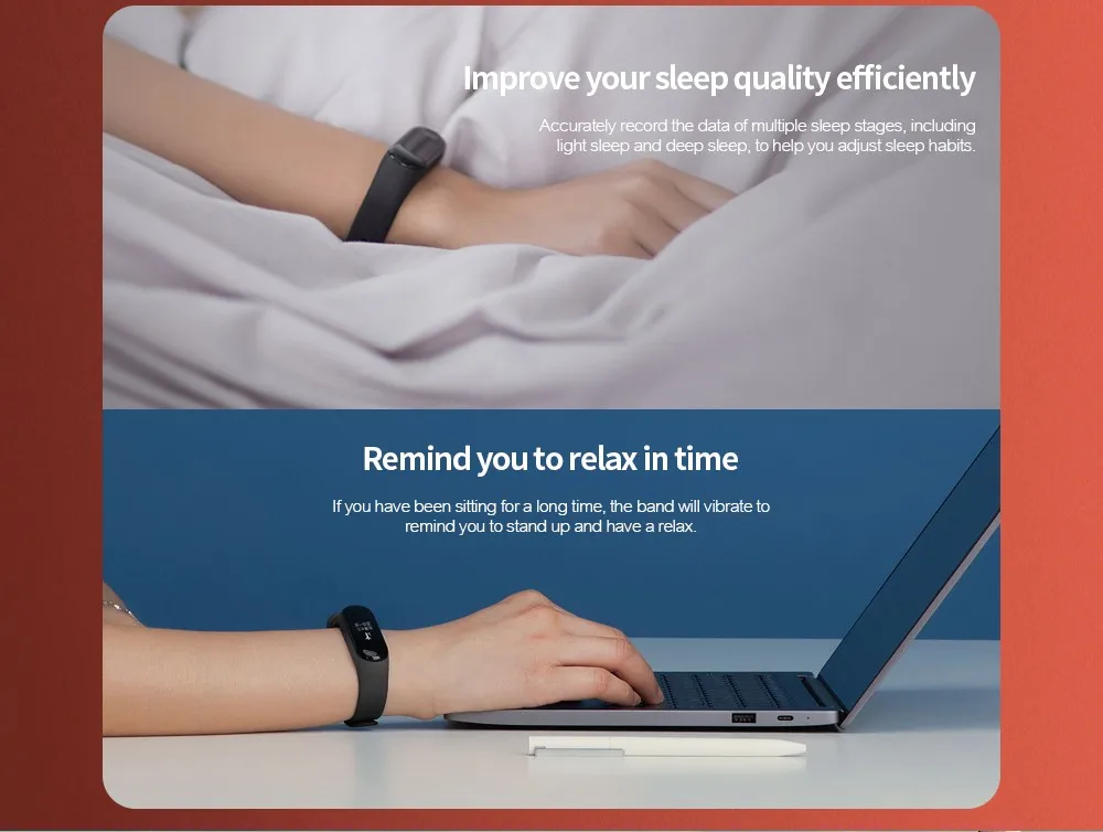 Xiaomi Mi Band 3 Smart Bracelet Heart Rate Monitor Bluetooth 4.2 Wristband