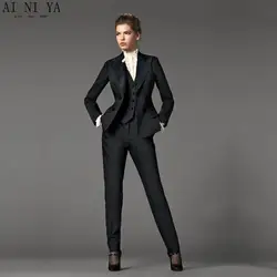 Женский костюм из двух предметов (куртка + брюки) женский модный тонкий костюм для похудения деловой строгий костюм на заказ
