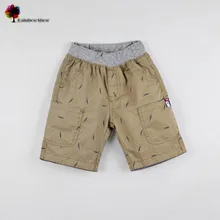 Новая детская одежда летние хлопковые шорты в стиле кэжуал с принтом перьев для мальчиков