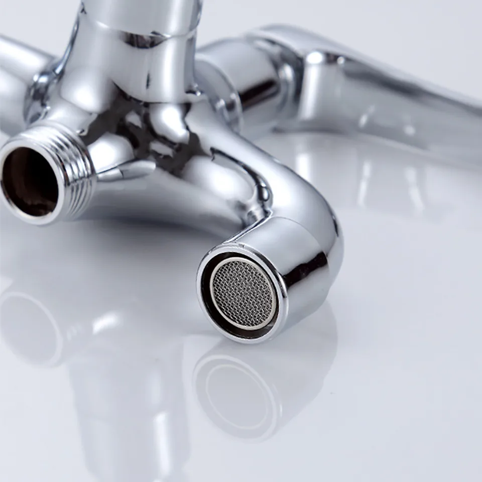 Wasmachine Kraan 4 Punten Voor Aanrecht Kraan Of Badkamer Kraan 1 In 2 Out Multifunctionele Kraan Badkamer Bibcocks Basin Faucets Aliexpress